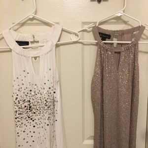 2 INC Sequin Tank Tops
